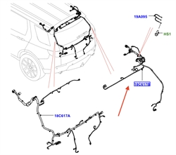 Land Rover ledningsnet til bagklap på Discovery Sport fra 2015 